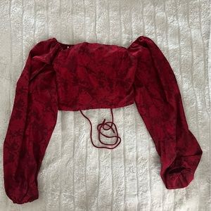 Lulu’s Red Floral Longsleeve